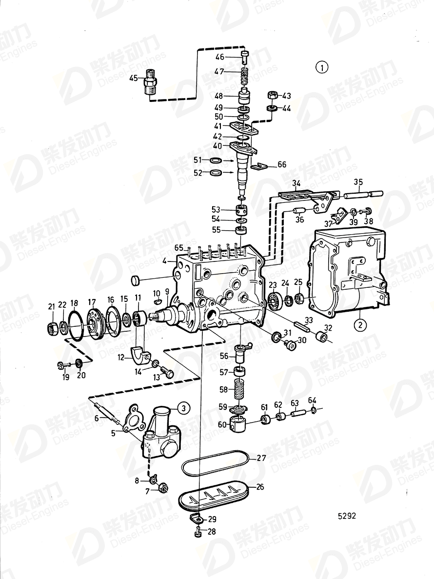 VOLVO Feed pump 244483 Drawing